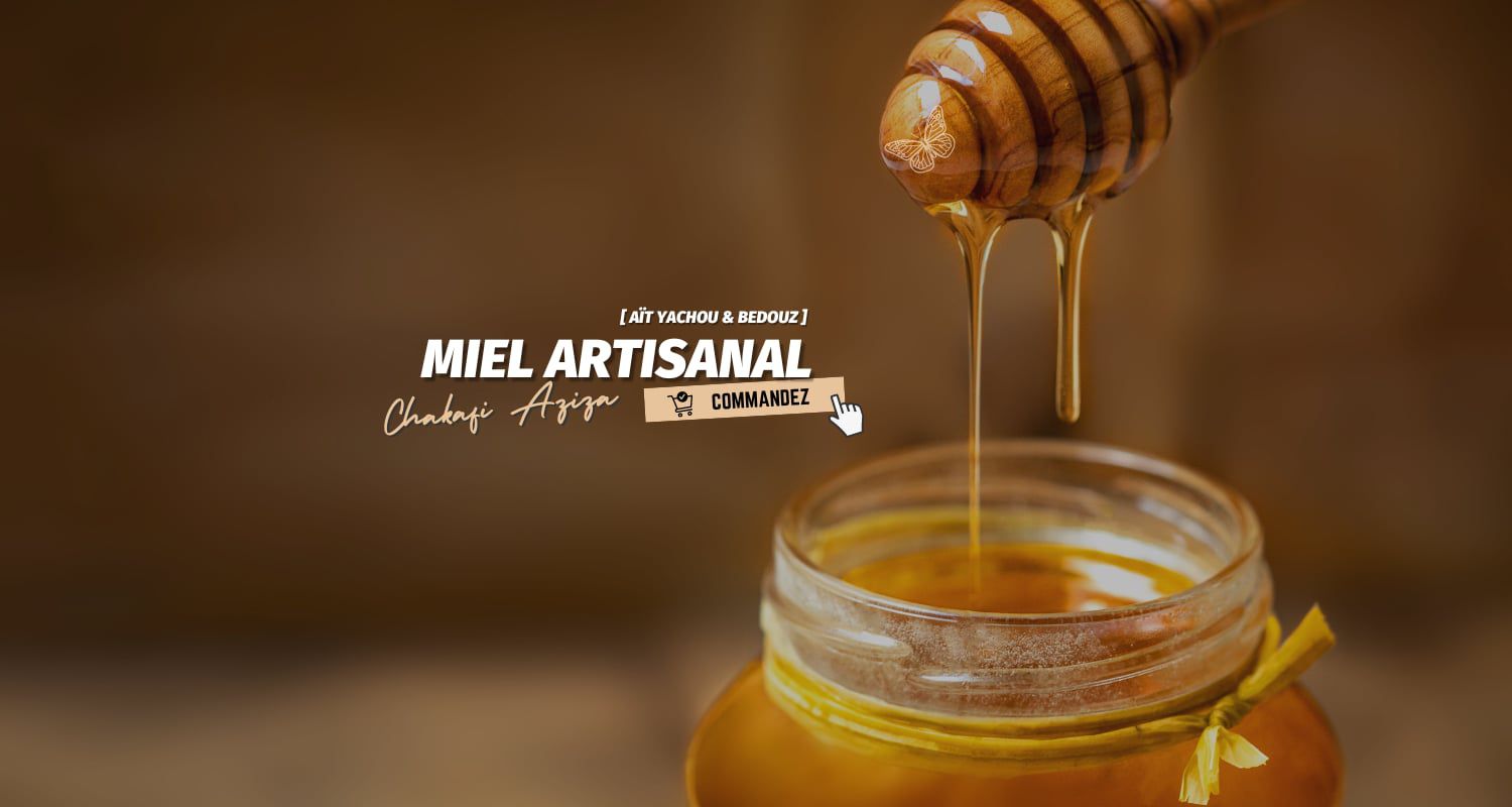 Le miel artisanal Marocain et ses bienfaits Grâce à la boutique Aït Yachou & Bedouz, il est désormais possible de savourer le véritable miel artisanal marocain, directement issu des régions riches et variées du Maroc. Cette boutique s'engage à proposer des produits authentiques, récoltés avec soin par des apiculteurs locaux qui préservent les méthodes traditionnelles de production. Que ce soit le miel de thym des montagnes de l'Atlas, le rare miel d’euphorbe ou encore le doux miel d’argan, chaque pot de miel offert par Aït Yachou & Bedouz reflète l’essence même de la nature marocaine. En choisissant cette boutique, vous accédez à un miel pur, non transformé, aux multiples bienfaits pour la santé, tout en soutenant le travail des producteurs locaux. Aït Yachou & Bedouz ne propose pas seulement un produit, mais une véritable immersion dans le savoir-faire ancestral et la richesse des terroirs marocains.